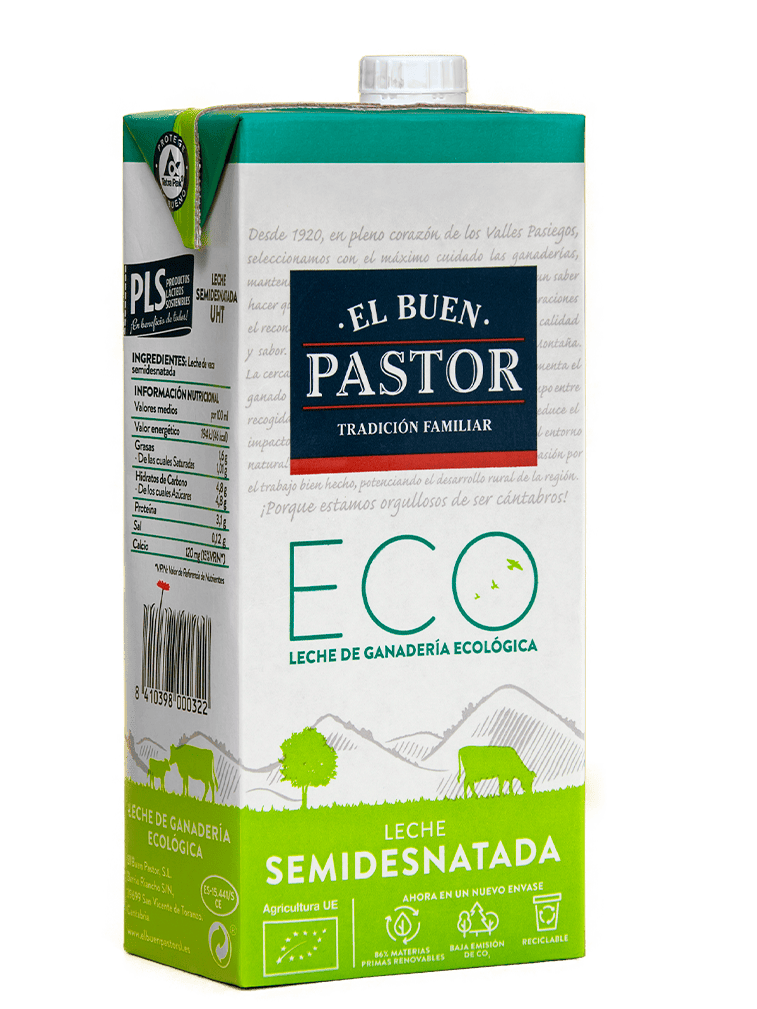 Leche Semidesnatada Eco, El Buen Pastor